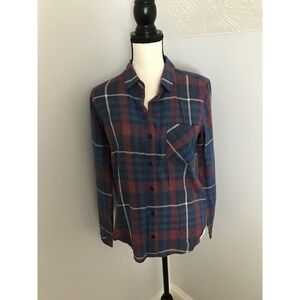 Cloth And Stone Aurora Plaid Button Shirt with Pocket - Size Small